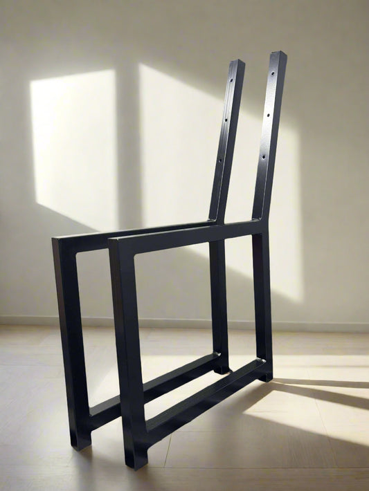 metal bench legs with back rest set of 2 hand made industrial heavy duty