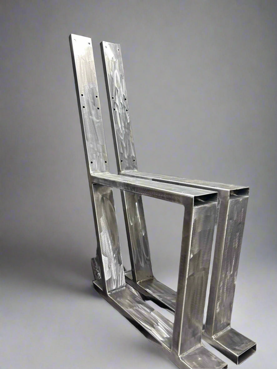 Metal Bench Legs with Back Rest - Stylish Support for DIY Projects, Industrial Furniture, & Home Decor
