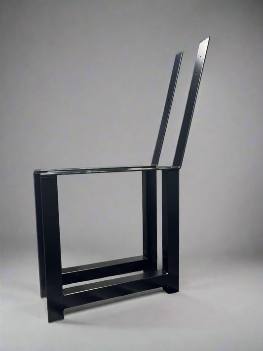 Set of 2 Bench Metal Leg Back Support Back Rest Rustic Industrial Scaffold Boards hand made made to order bespoke legs solid metal legs