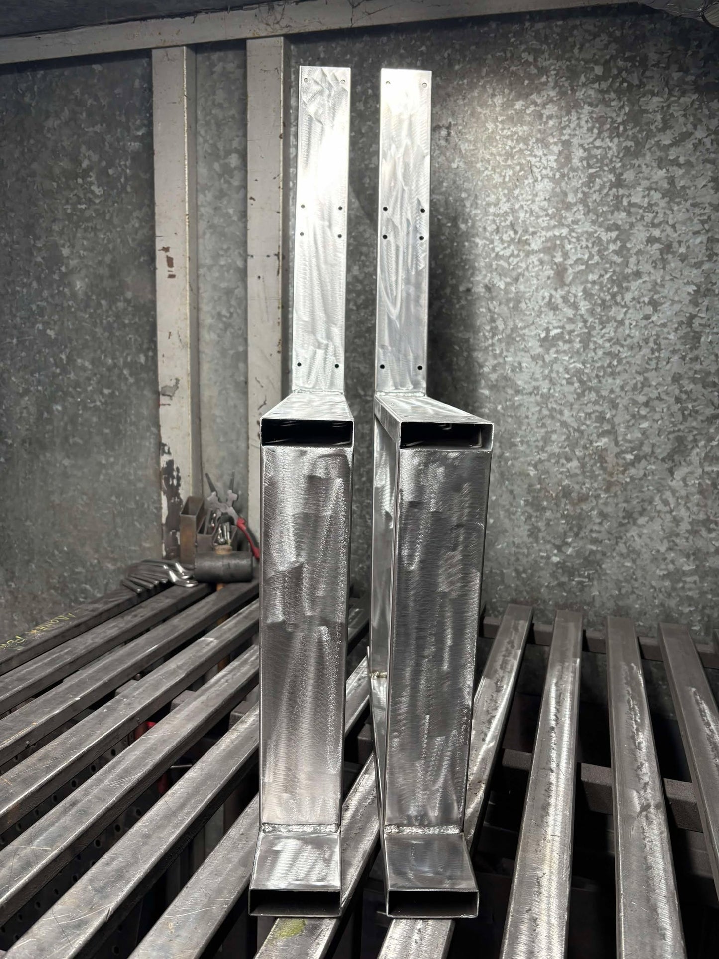 Metal Bench Legs with Back Rest - Stylish Support for DIY Projects, Industrial Furniture, & Home Decor