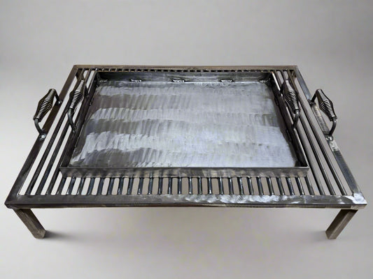 Heavy Duty Argentina Grill Outdoor Barbecue with Adjustable Grill Grates Durable Steel BBQ Cooker