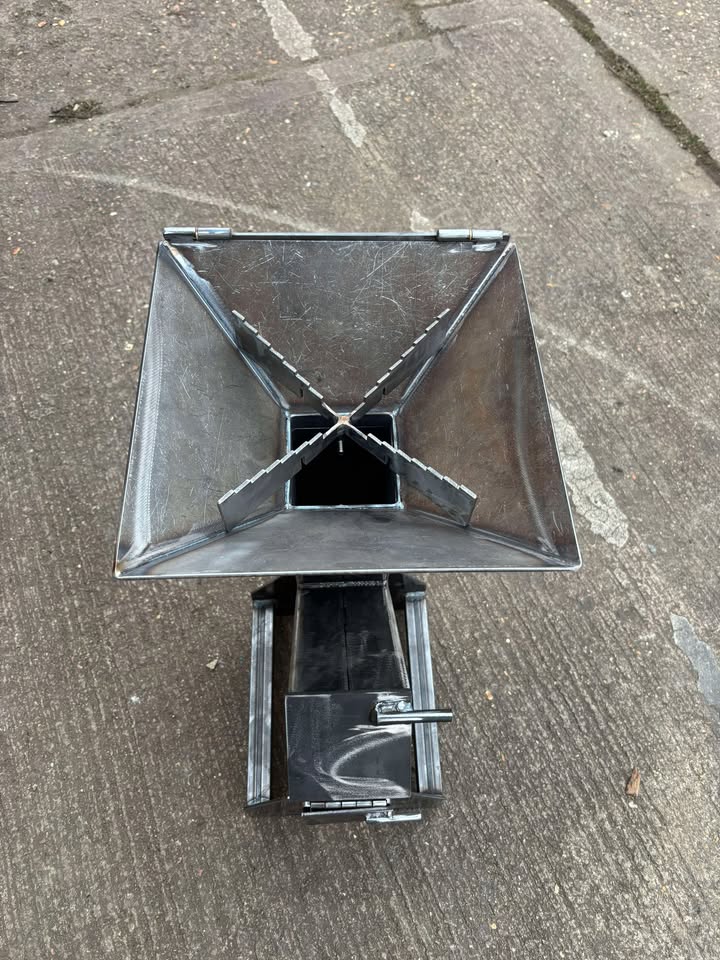 Rocket Stove Wood Burner Portable Camping Grill for Outdoor Cooking - Efficient, Eco-Friendly BBQ Cooker for Hiking & Backpacking