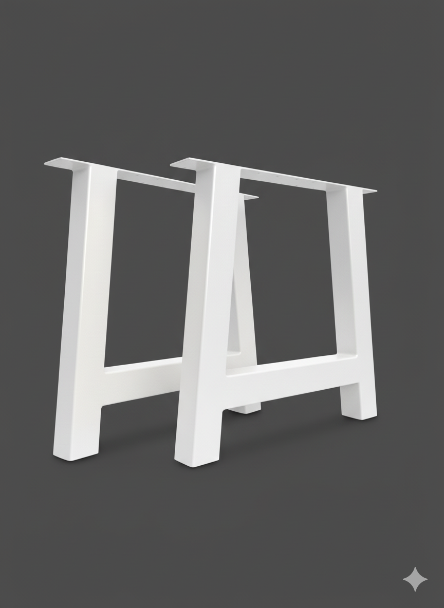 Heavy Duty Loft Style Table Legs Black Finish A-Frame for Dining Table Desk