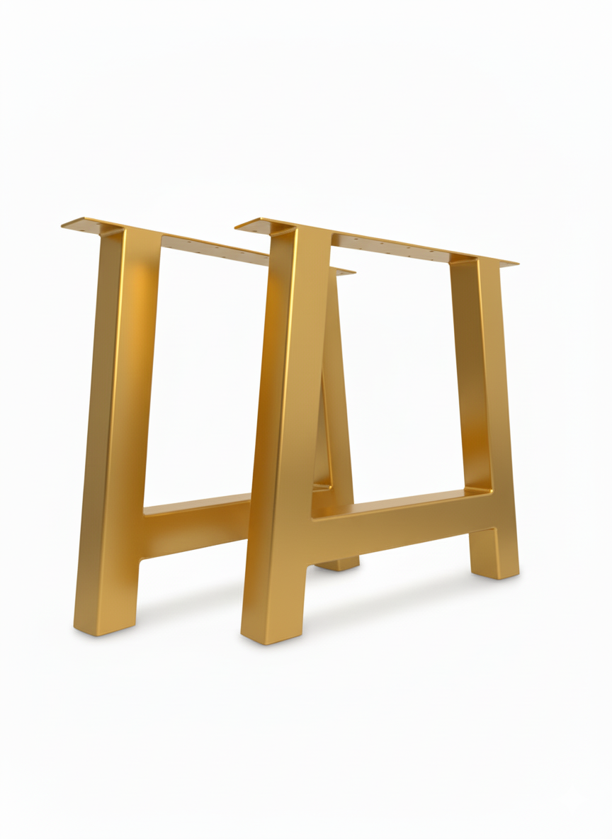 Heavy Duty Loft Style Table Legs Black Finish A-Frame for Dining Table Desk