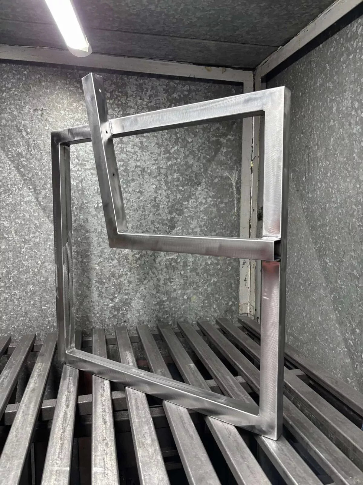 Heavy duty Pair of metal bench legs with backrest