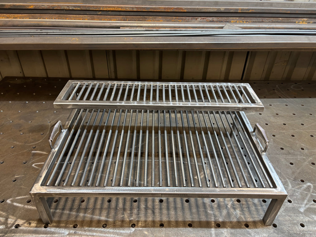 Handmade Argentinian Style Grill - Custom Sizes Available - Heavy Duty Steel BBQ Rack & Cooking Tray