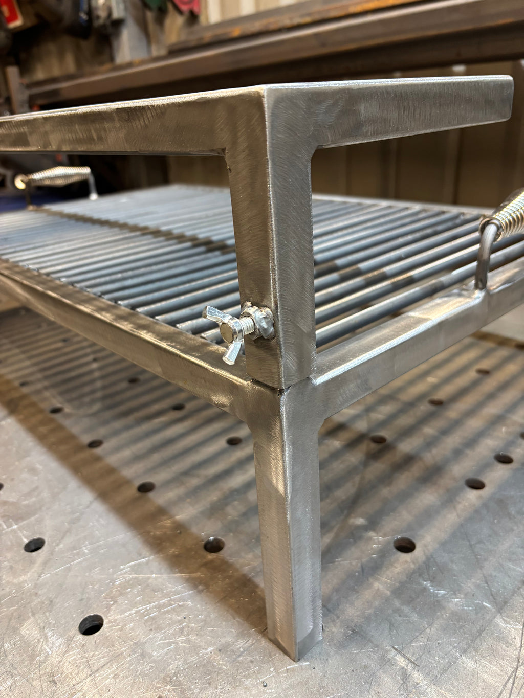 Handmade Argentinian Style Grill - Custom Sizes Available - Heavy Duty Steel BBQ Rack & Cooking Tray