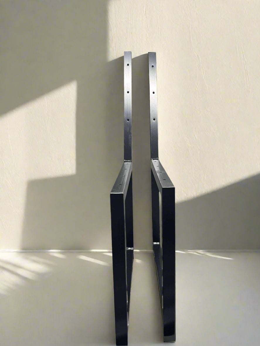 metal bench legs with back rest set of 2 hand made industrial heavy duty