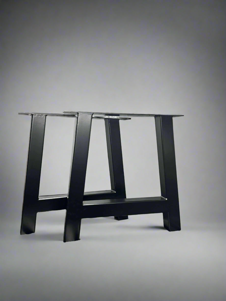 Heavy Duty A Frame Desk Table Legs - Set of 2 Industrial Steel Box Legs 80x80x3mm for Furniture DIY