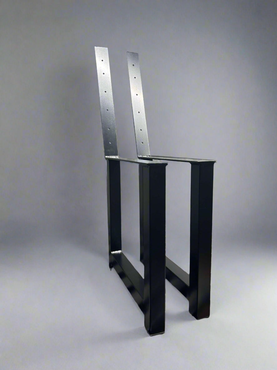 Set of 2 Bench Metal Leg Back Support Back Rest Rustic Industrial Scaffold Boards hand made made to order bespoke legs solid metal legs