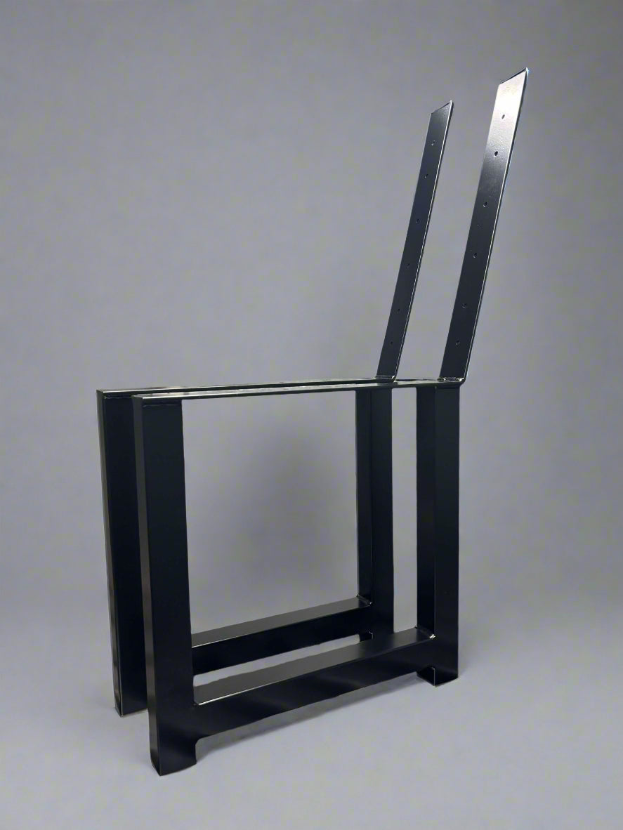 Set of 2 Bench Metal Leg Back Support Back Rest Rustic Industrial Scaffold Boards hand made made to order bespoke legs solid metal legs