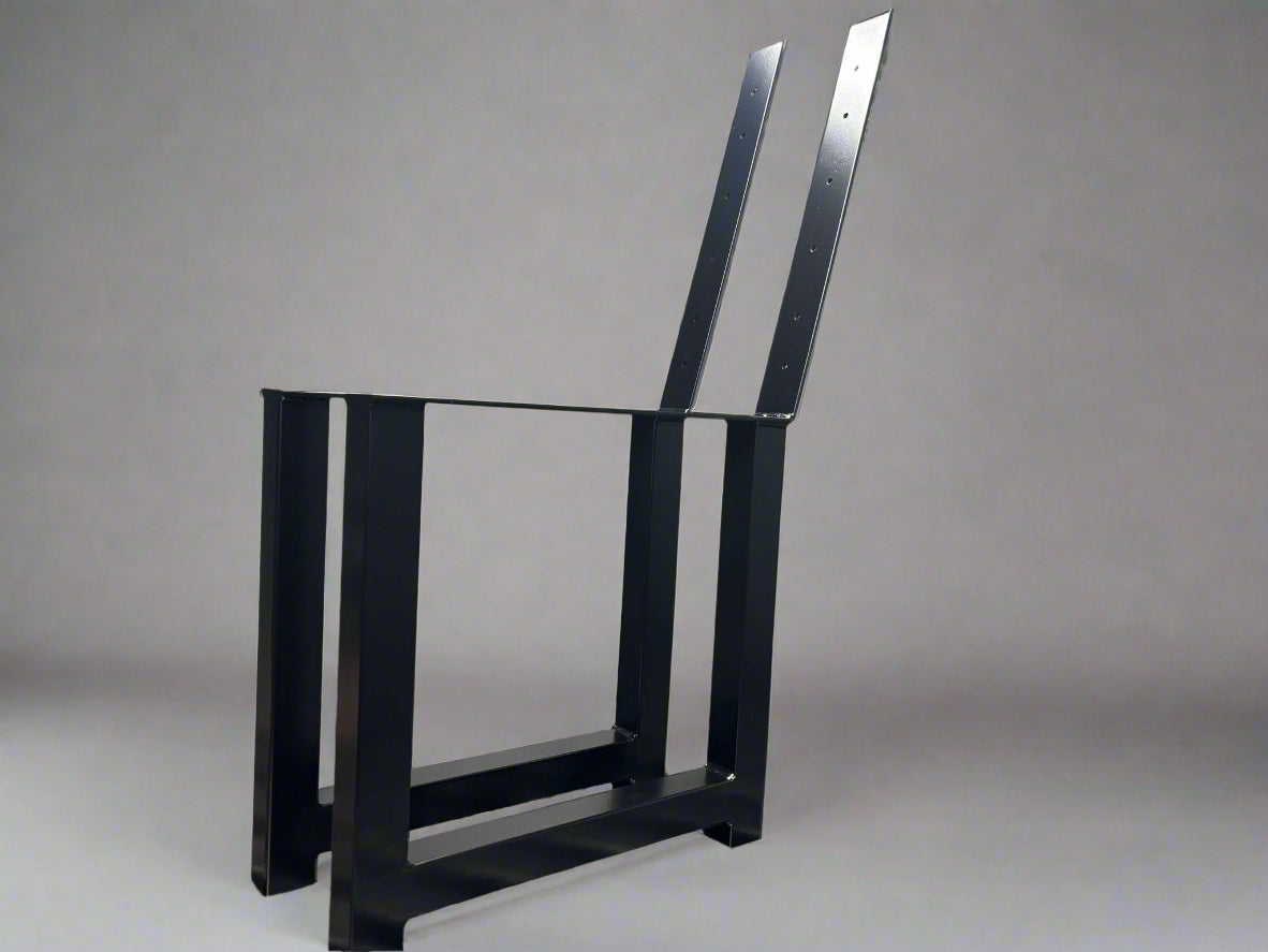 Set of 2 Bench Metal Leg Back Support Back Rest Rustic Industrial Scaffold Boards hand made made to order bespoke legs solid metal legs