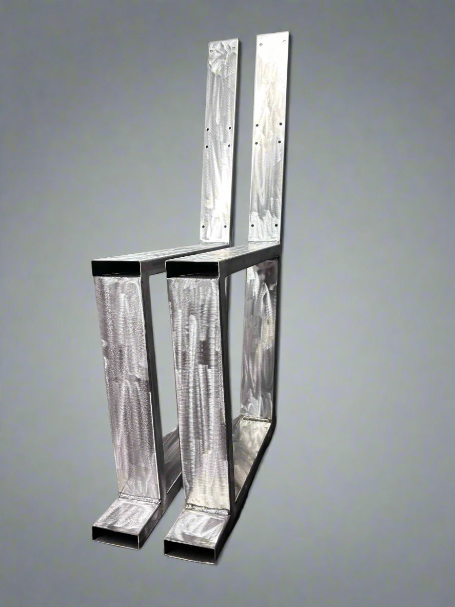 Metal Bench Legs with Back Rest - Stylish Support for DIY Projects, Industrial Furniture, & Home Decor