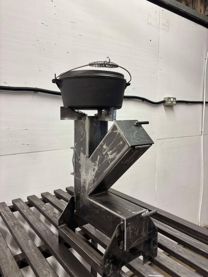 Rocket Stove Wood Burner Portable Camping Grill for Outdoor Cooking - Efficient, Eco-Friendly BBQ Cooker for Hiking & Backpacking