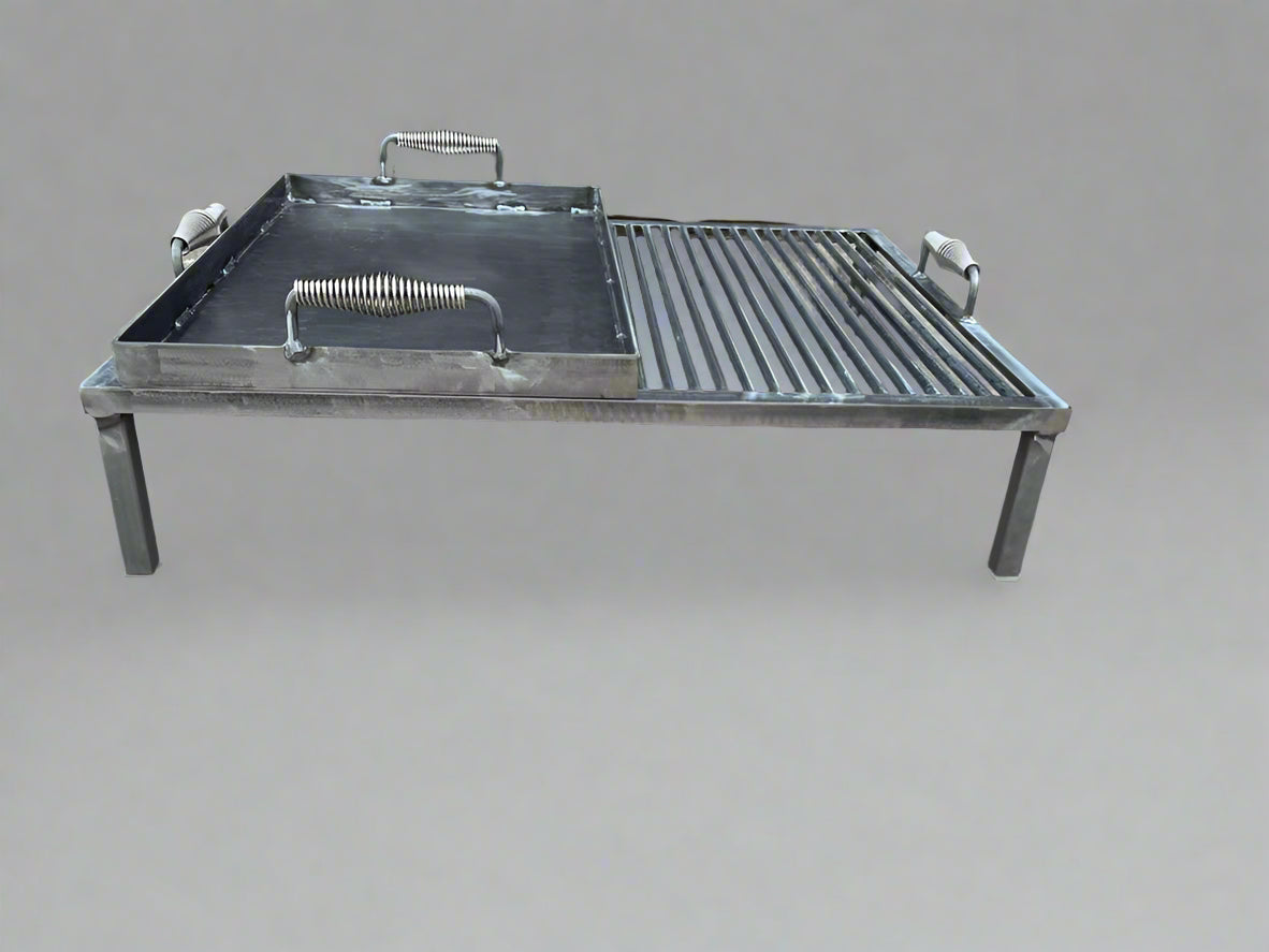 Heavy Duty Argentina Grill Outdoor Barbecue with Adjustable Grill Grates Durable Steel BBQ Cooker