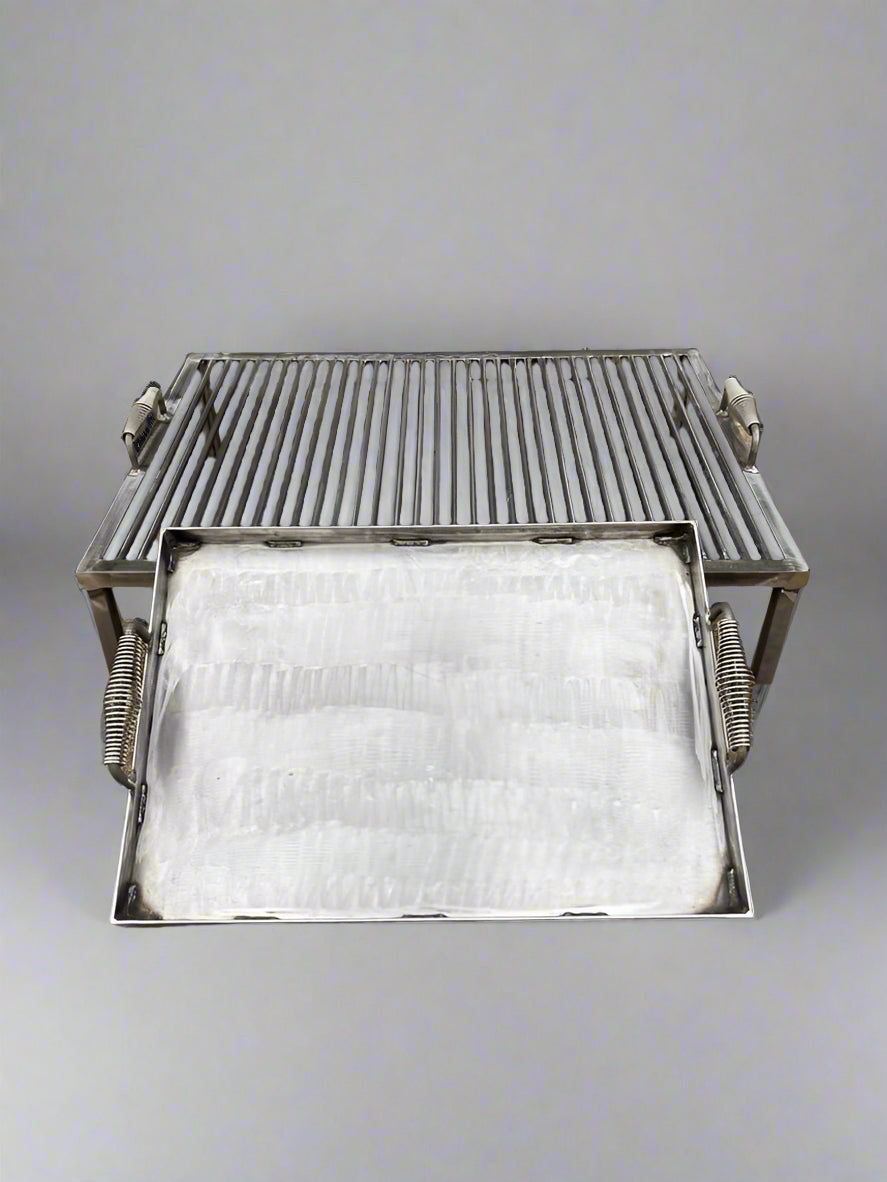 Heavy Duty Argentina Grill Outdoor Barbecue with Adjustable Grill Grates Durable Steel BBQ Cooker