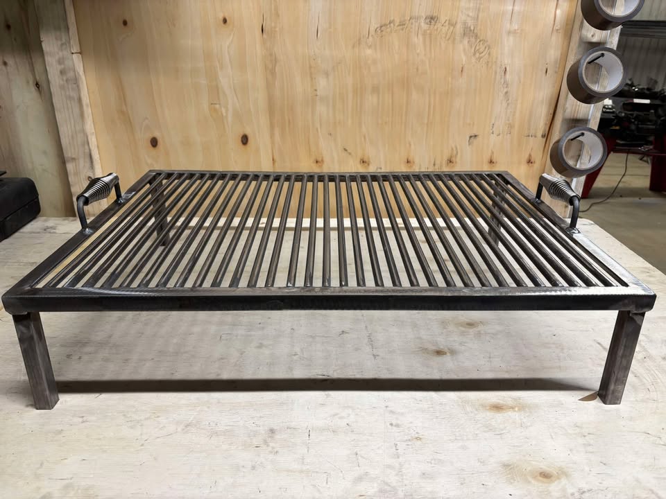 Heavy Duty Argentina Grill Outdoor Barbecue with Adjustable Grill Grates Durable Steel BBQ Cooker