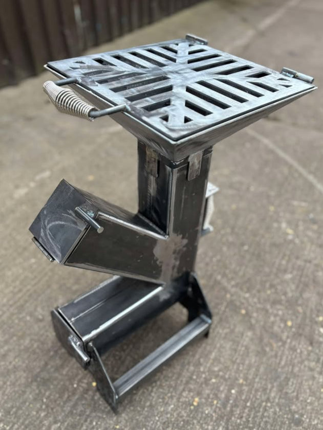 Rocket Stove Wood Burner Portable Camping Grill for Outdoor Cooking - Efficient, Eco-Friendly BBQ Cooker for Hiking & Backpacking