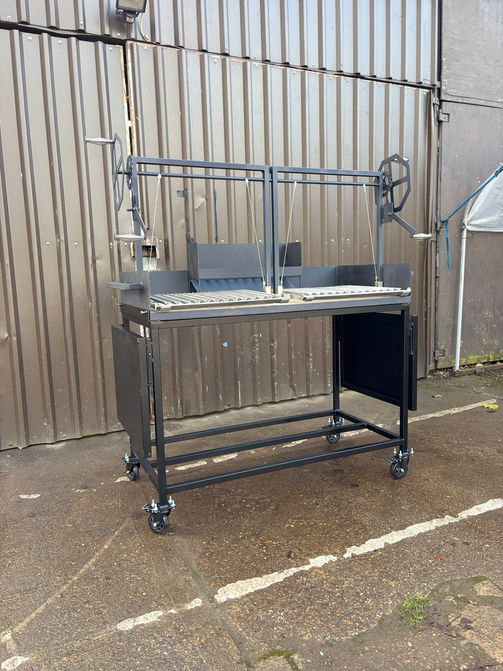 Santa Maria Argentina asado barbecue grill station