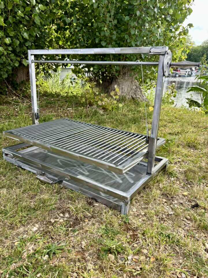 Argentine Iron Grill Asado Parrilla Argentina Grill Santa Maria Grill, Outdoor Kitchen, Open Fire Cooking