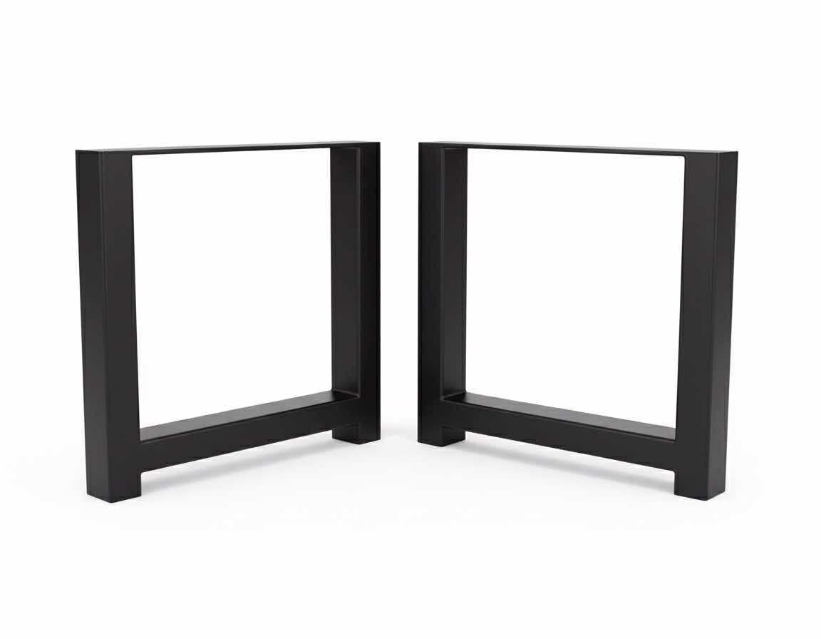 Pair of Industrial Metal Table Legs, Heavy Duty Steel Desk Dining table