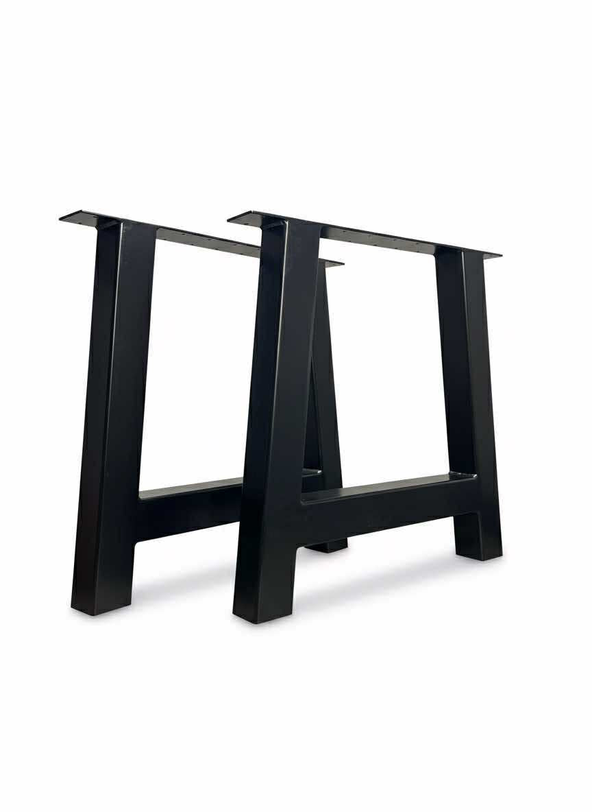 Heavy Duty Loft Style Table Legs Black Finish A-Frame for Dining Table Desk