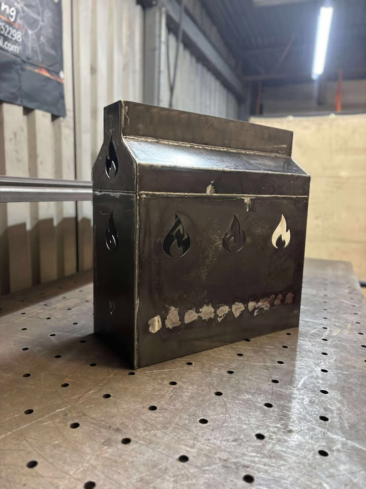 HEAVY DUTY Steel Fire Box Brasero | 3mm Thick Plate, Fully Welded | Custom LOGO Option | 600mm Tall