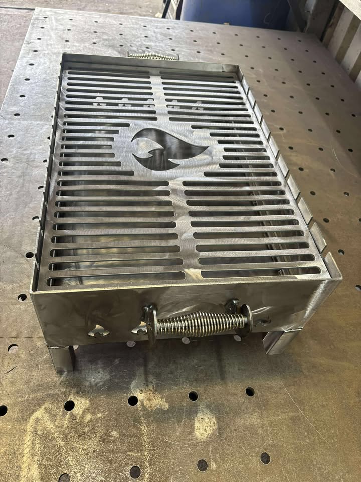 Heavy duty Barbeque grill charcoal wood burner