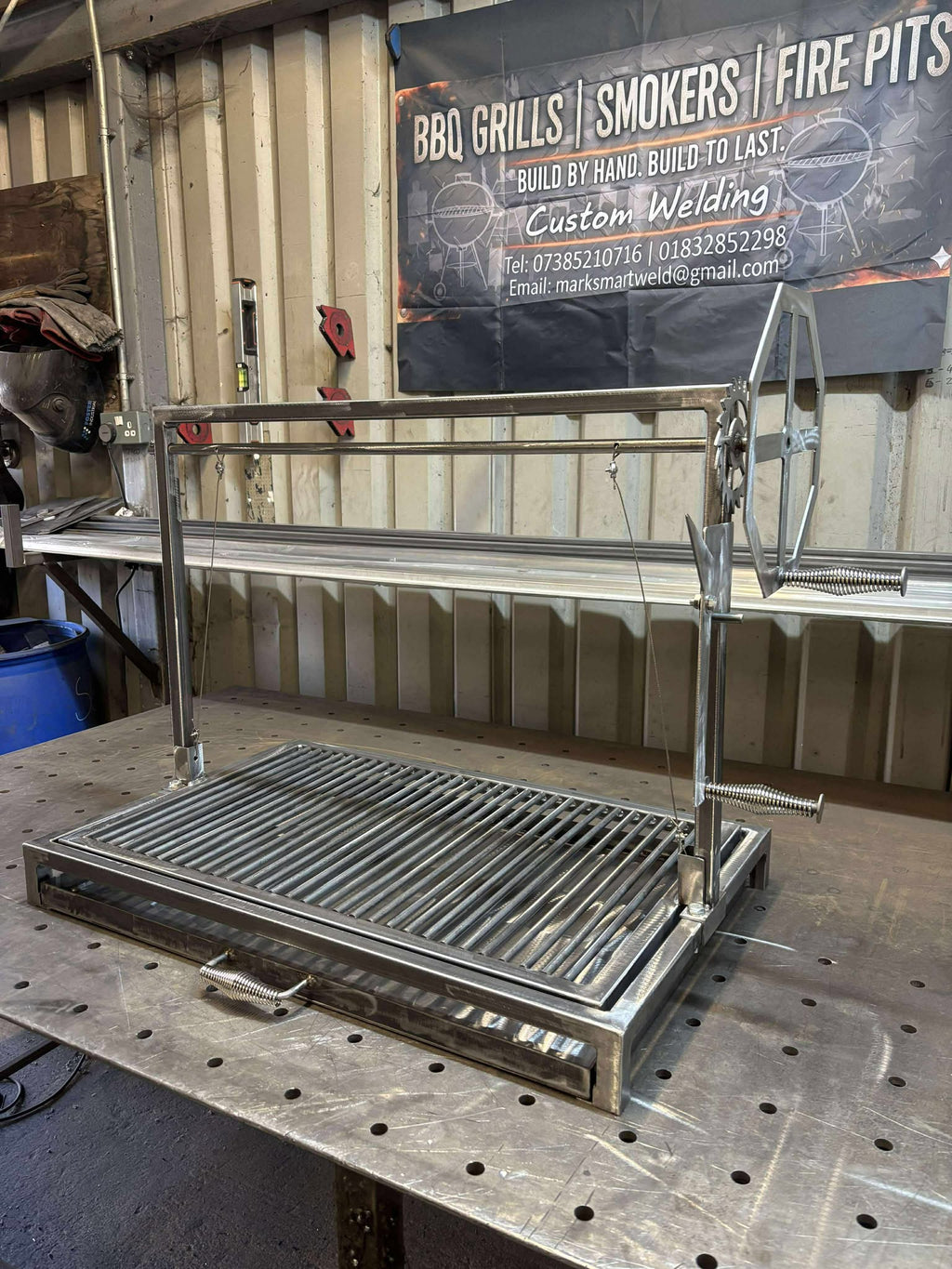 Heavy duty Argentine Grill Asado BBQ Santa Maria Style Adjustable Height