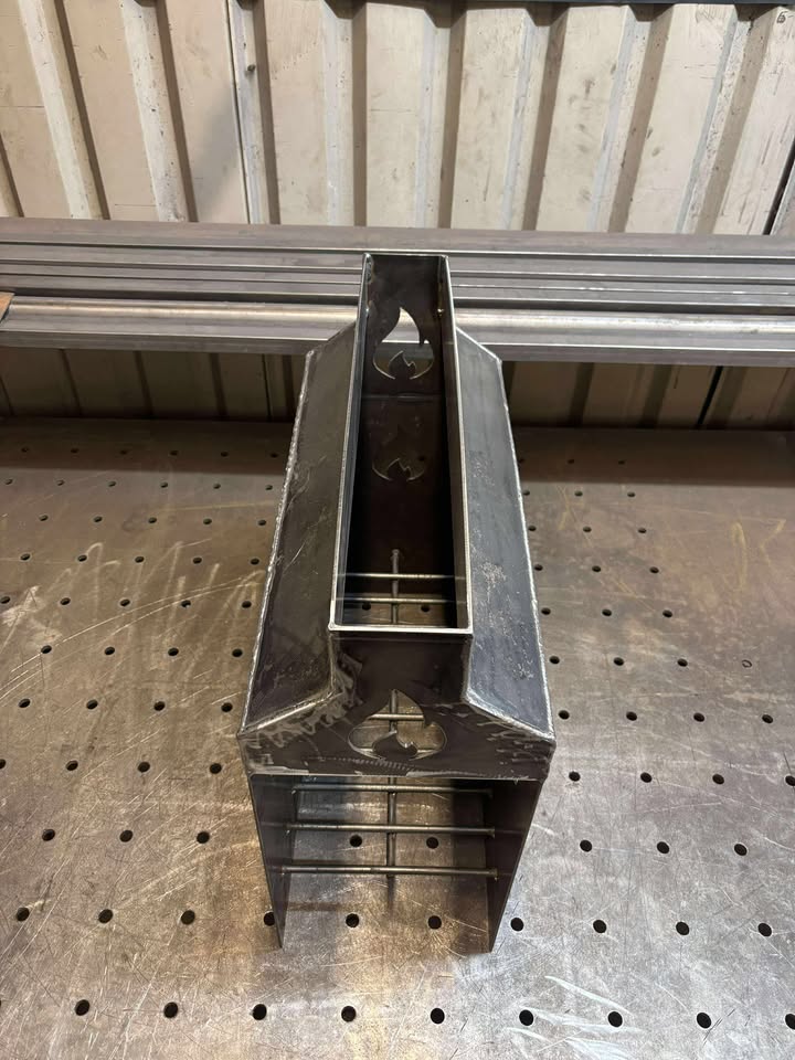 HEAVY DUTY Steel Fire Box Brasero | 3mm Thick Plate, Fully Welded | Custom LOGO Option | 600mm Tall