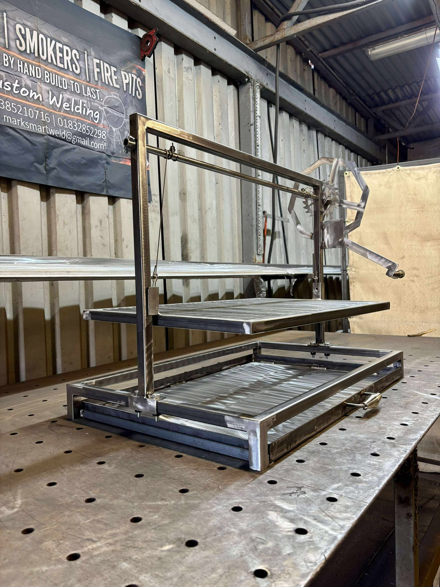 Heavy duty Argentine Grill Asado BBQ Santa Maria Style Adjustable Height