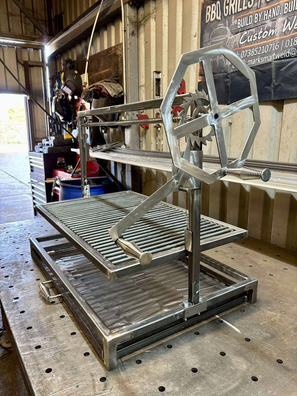 Heavy duty Argentine Grill Asado BBQ Santa Maria Style Adjustable Height