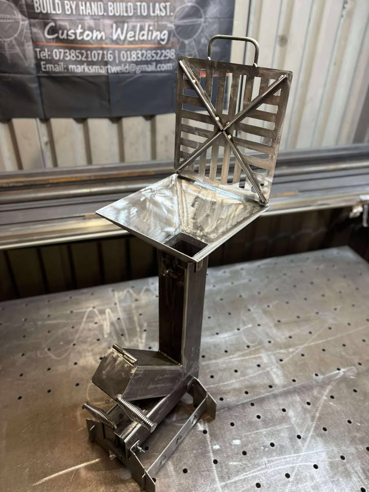 High Efficiency Steel Rocket Stove for Camping | Heavy Duty Rolling BBQ Grate Cooker