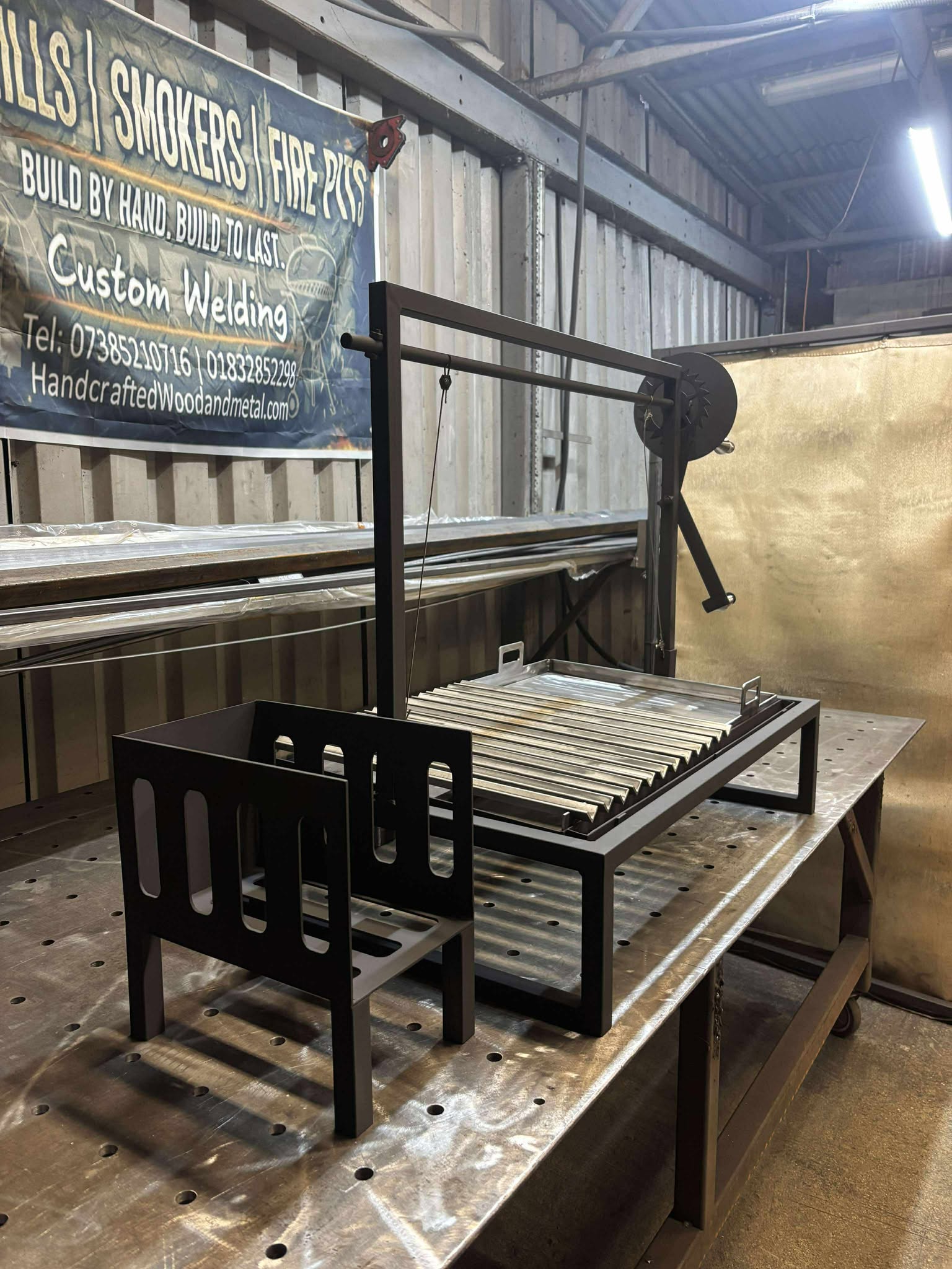 Custom Heavy Duty BBQ Grill with Height Adjustment – Free UK Delivery