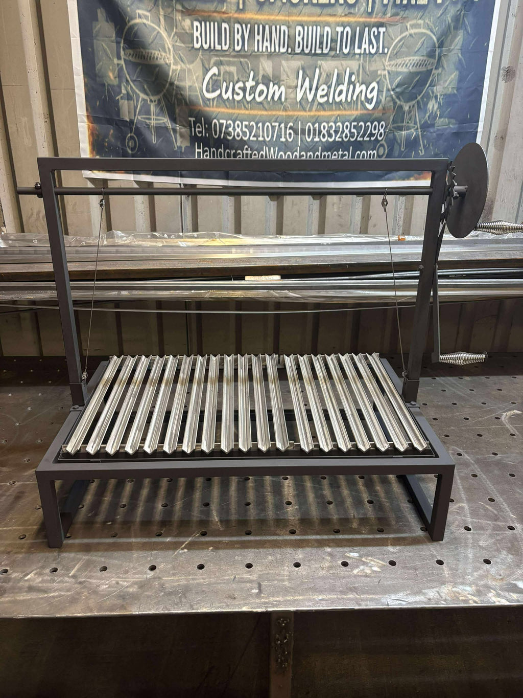 Custom Heavy Duty BBQ Grill with Height Adjustment – Free UK Delivery