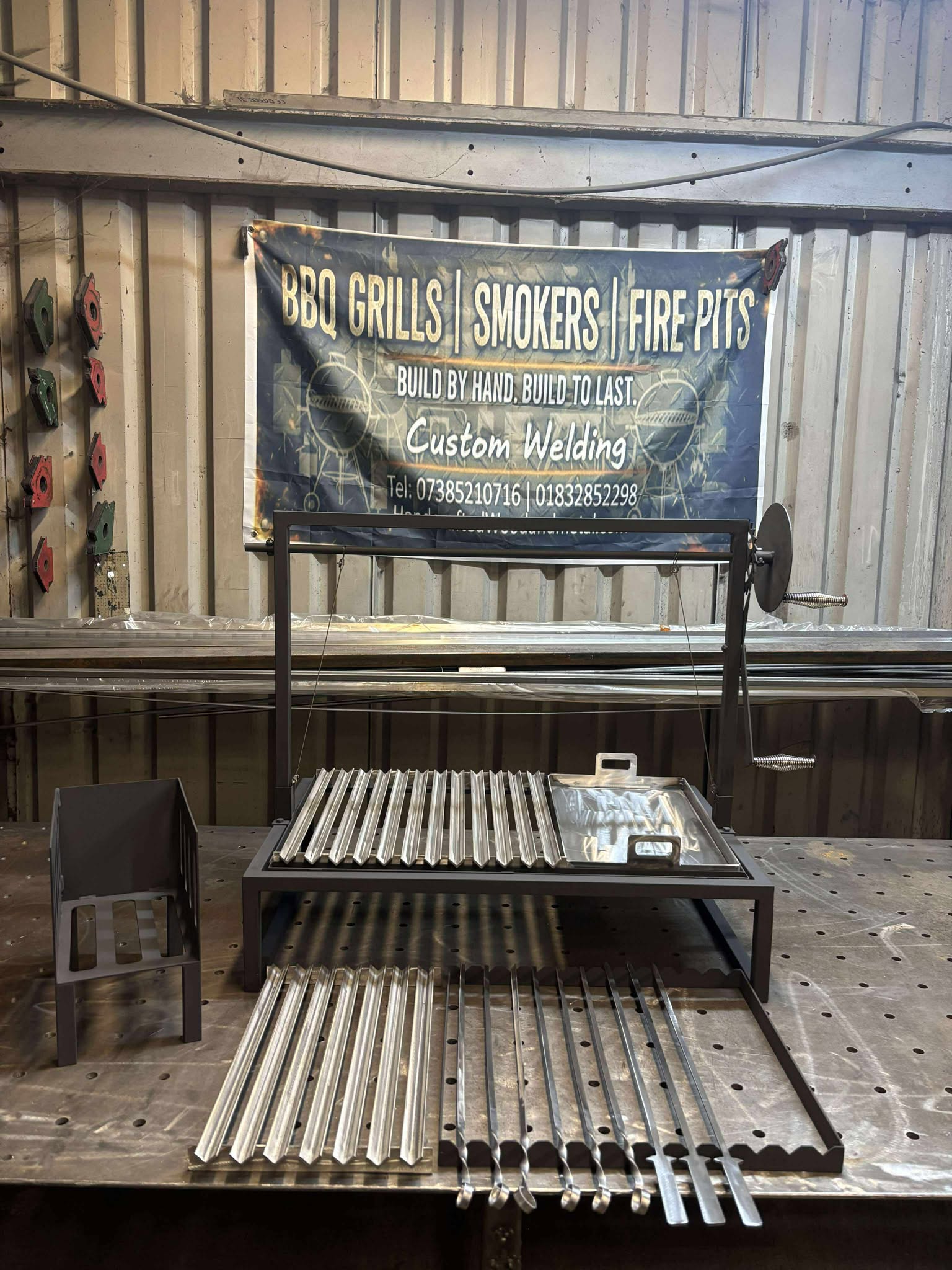 Custom Heavy Duty BBQ Grill with Height Adjustment – Free UK Delivery