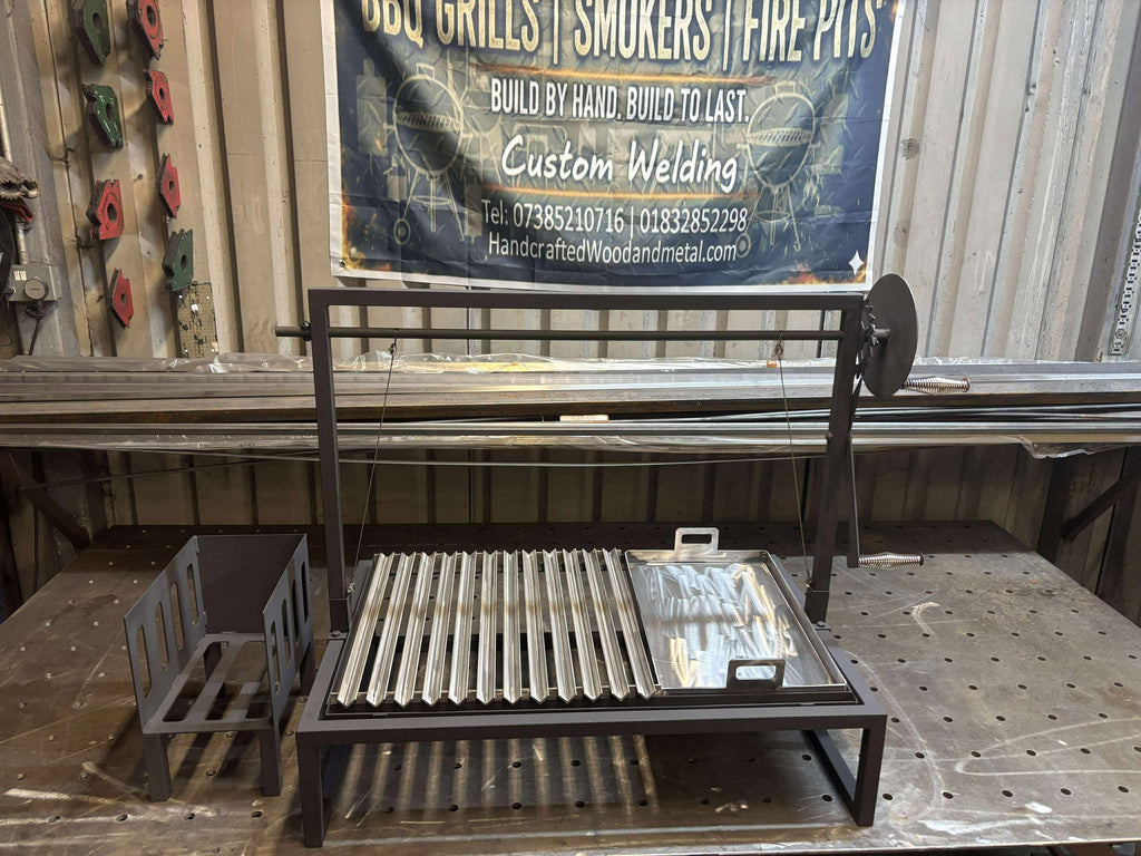 Custom Heavy Duty BBQ Grill with Height Adjustment – Free UK Delivery