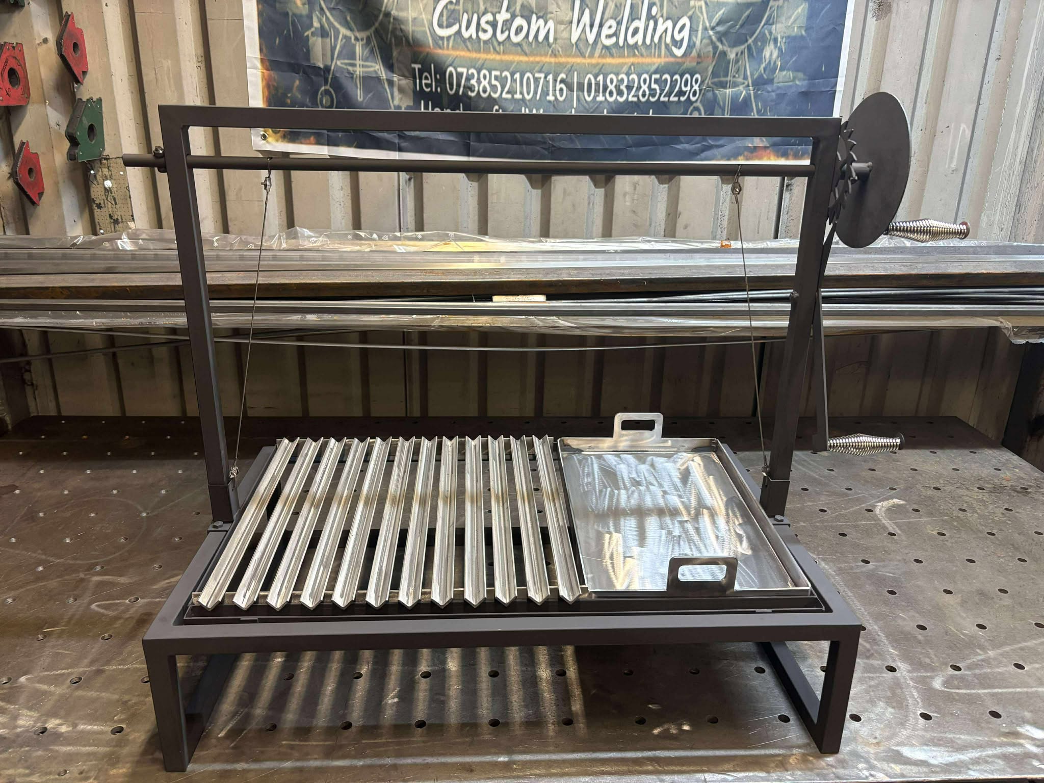 Custom Heavy Duty BBQ Grill with Height Adjustment – Free UK Delivery
