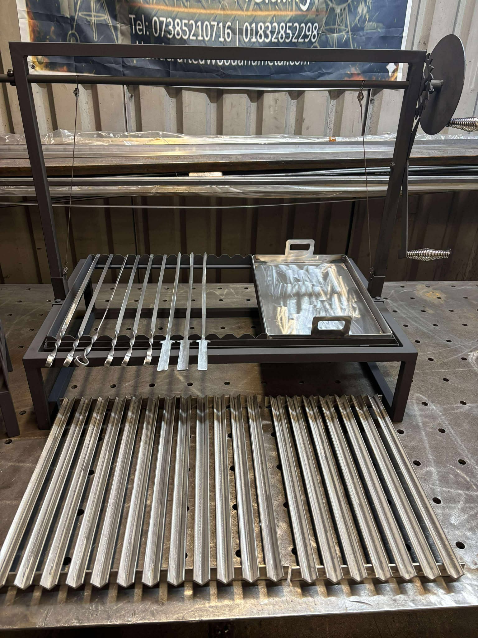 Custom Heavy Duty BBQ Grill with Height Adjustment – Free UK Delivery