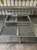 Heavy Duty Over-Fire BBQ Grill Station - Adjustable Upper Rack, 10mm Solid Bar Grates, Removable Plancha & Dual Grills - 800x500mm