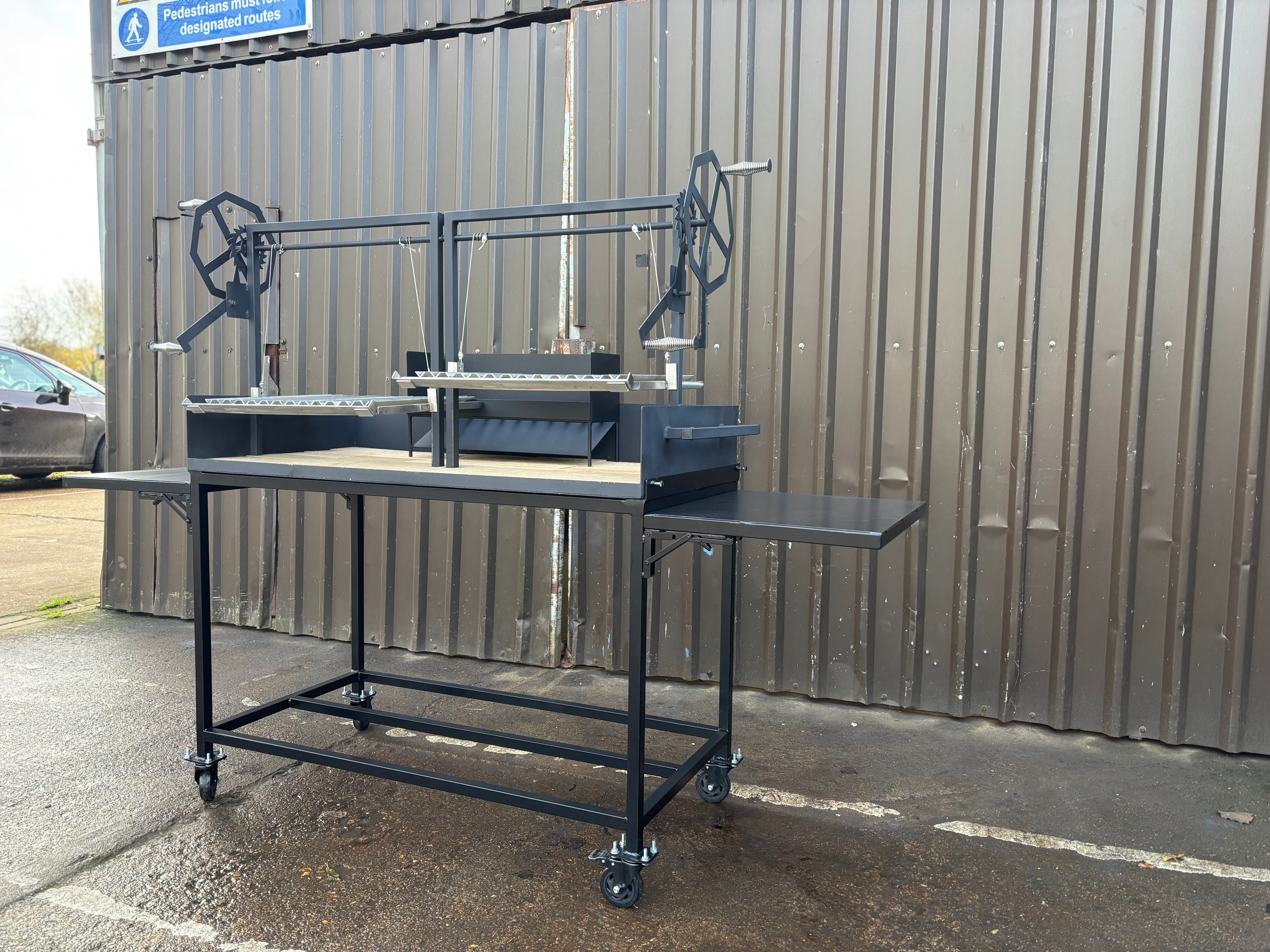 Santa Maria Argentina asado barbecue grill station