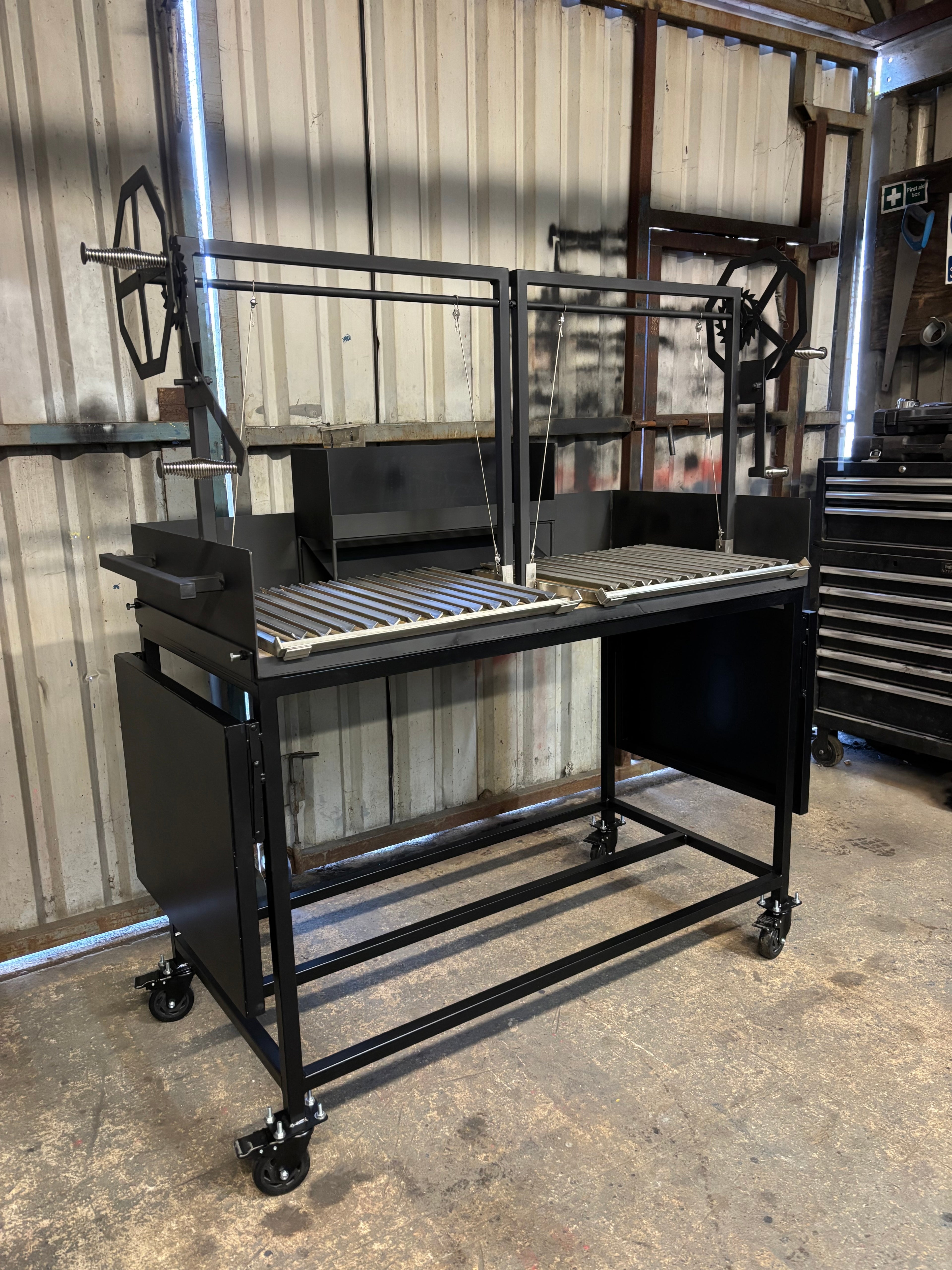 Santa Maria Argentina asado barbecue grill station