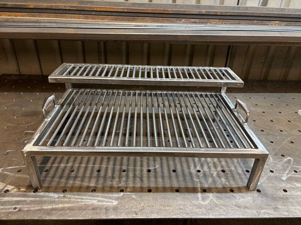 Handmade Argentinian Style Grill - Custom Sizes Available - Heavy Duty Steel BBQ Rack & Cooking Tray