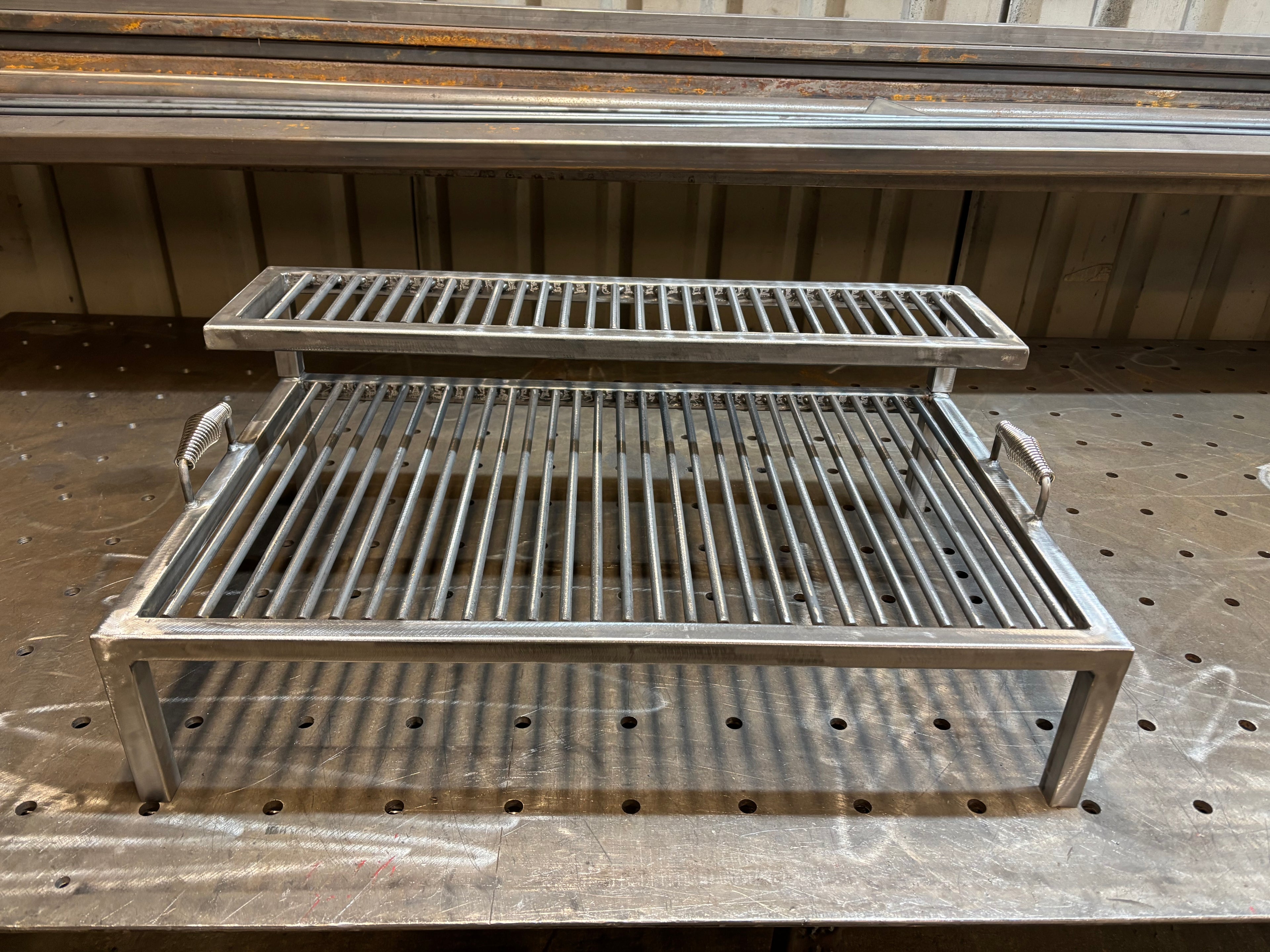 Handmade Argentinian Style Grill - Custom Sizes Available - Heavy Duty Steel BBQ Rack & Cooking Tray