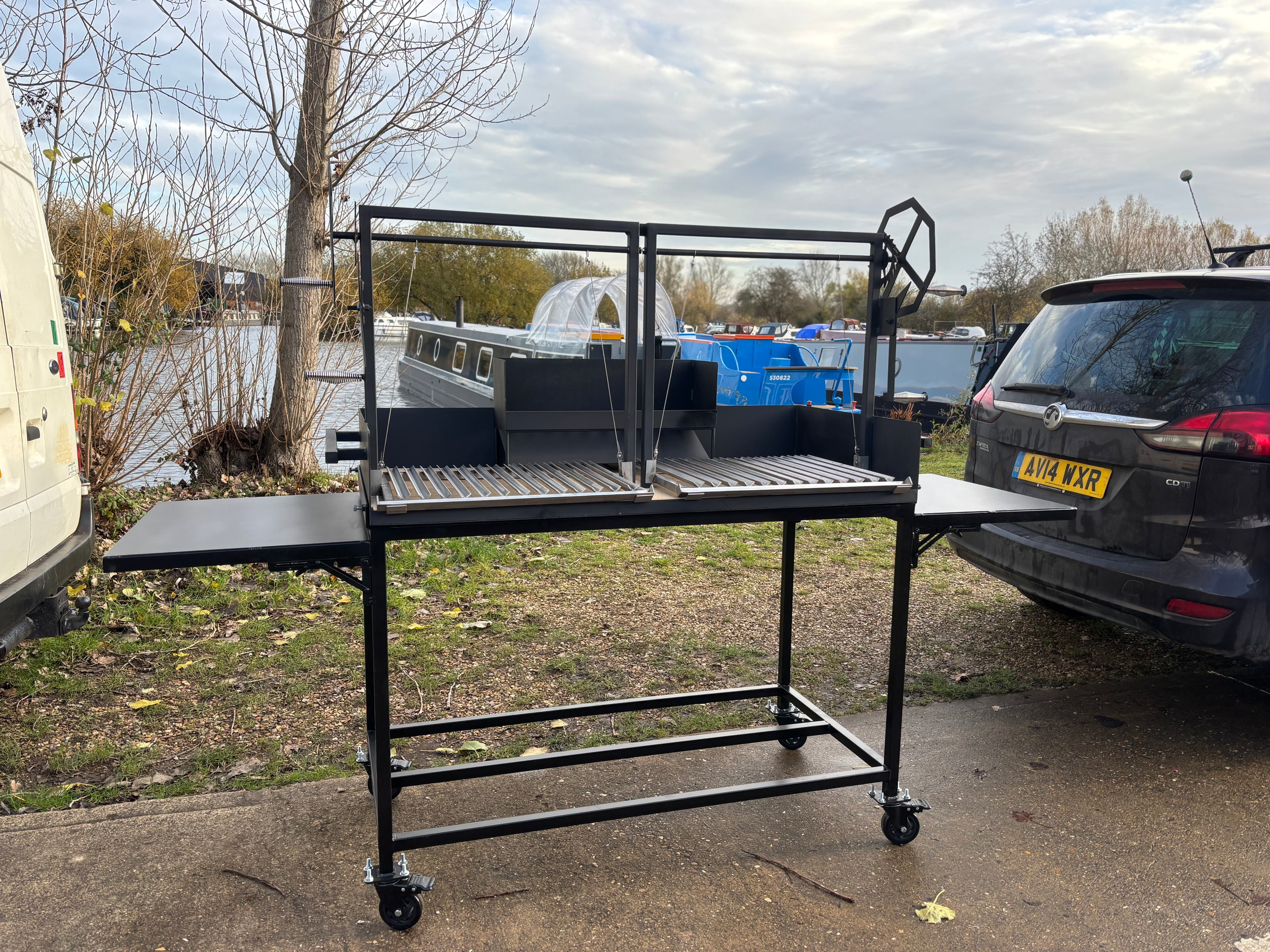 Santa Maria Argentina asado barbecue grill station