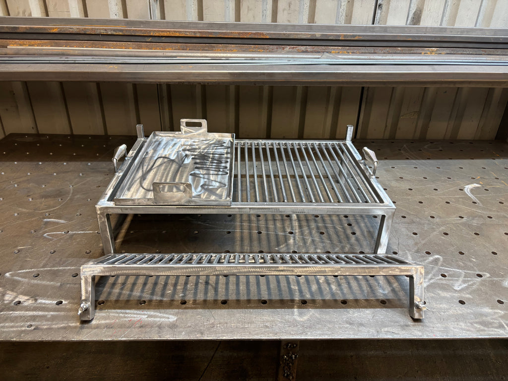 Handmade Argentinian Style Grill - Custom Sizes Available - Heavy Duty Steel BBQ Rack & Cooking Tray