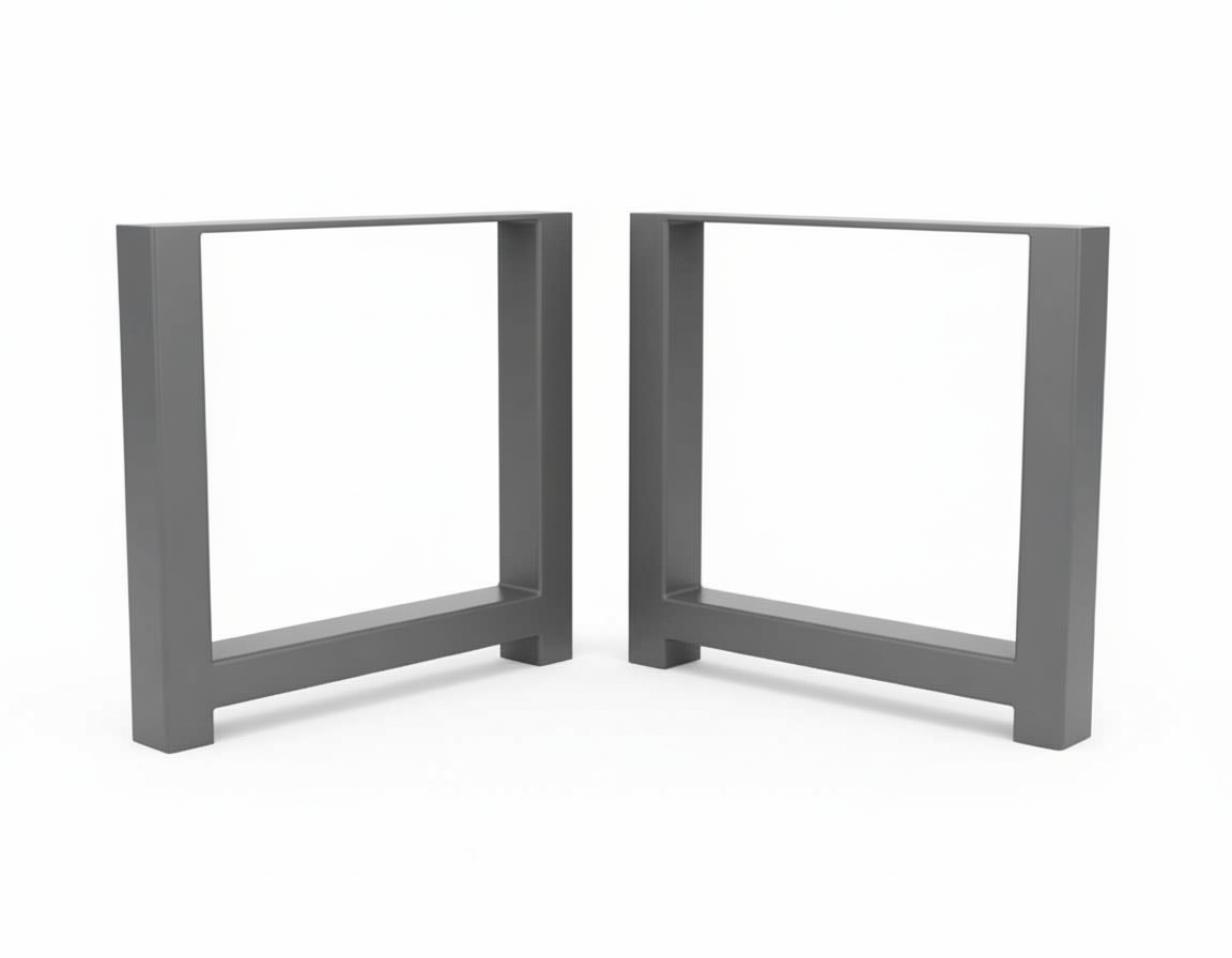 Pair of Industrial Metal Table Legs, Heavy Duty Steel Desk Dining table