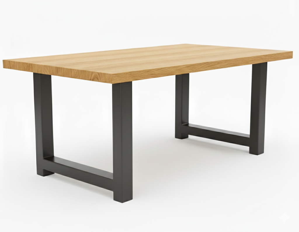 Pair of Industrial Metal Table Legs, Heavy Duty Steel Desk Dining table