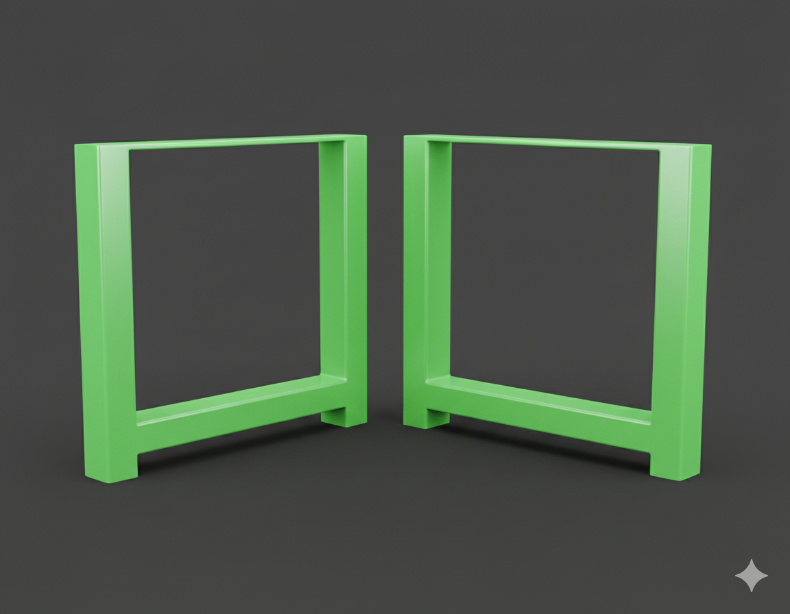 Pair of Industrial Metal Table Legs, Heavy Duty Steel Desk Dining table