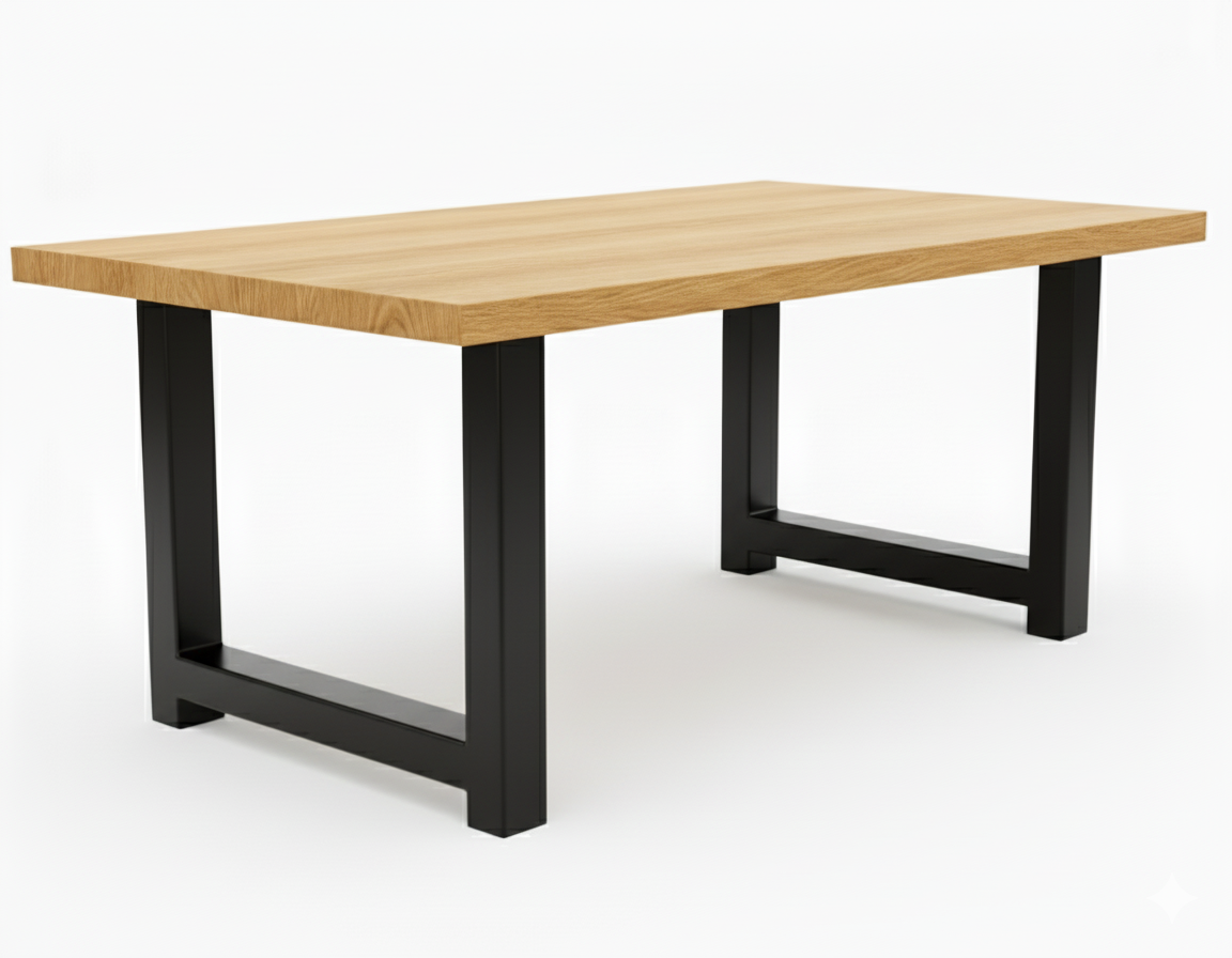 Pair of Industrial Metal Table Legs, Heavy Duty Steel Desk Dining table